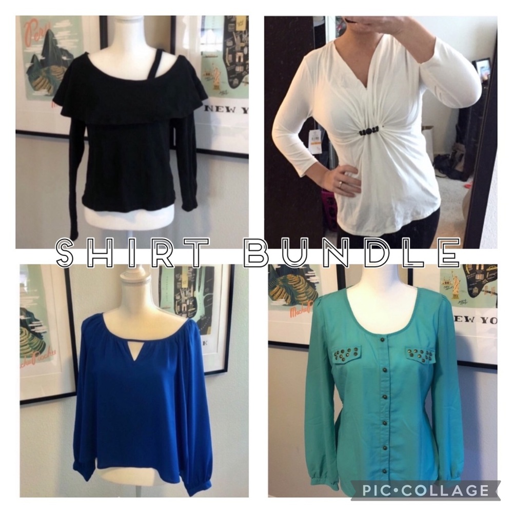 4 Piece Long Sleeve Shirt Bundle